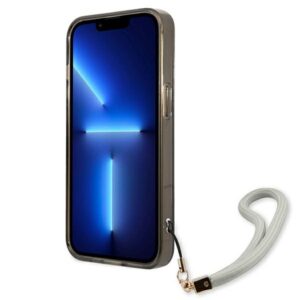 Guess GUHCP13SHTSGSK Apple iPhone 13 mini 5,4" juodos spalvos kietas dėklas Translucent Stap - Image 5