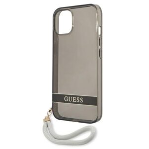 Guess GUHCP13SHTSGSK Apple iPhone 13 mini 5,4" juodos spalvos kietas dėklas Translucent Stap - Image 6