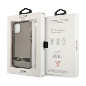 Guess GUHCP13SHTSGSK Apple iPhone 13 mini 5,4" juodos spalvos kietas dėklas Translucent Stap - Image 8