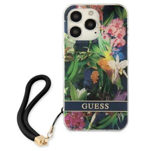 Guess GUHCP13LHFLSB Apple iPhone 13 Pro / 13 6,1" blue hardcase Flower Strap - Image 3