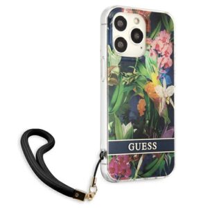 Guess GUHCP13LHFLSB Apple iPhone 13 Pro / 13 6,1" blue hardcase Flower Strap - Image 4