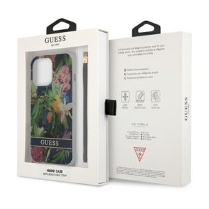 Guess GUHCP13LHFLSB Apple iPhone 13 Pro / 13 6,1" blue hardcase Flower Strap - Image 8
