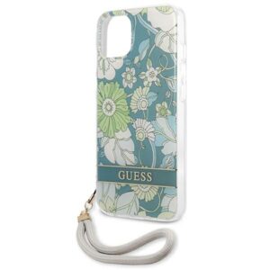 Guess GUHCP13SHFLSN Apple iPhone 13 mini 5,4" žalios spalvos hardcase Flower Strap - Image 6