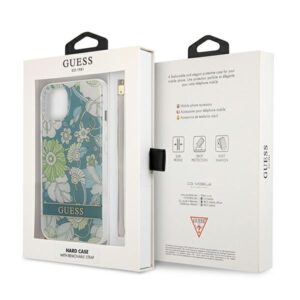 Guess GUHCP13SHFLSN Apple iPhone 13 mini 5,4" žalios spalvos hardcase Flower Strap - Image 8