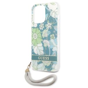 Guess GUHCP13LHFLSN Apple iPhone 13 Pro / 13 6,1" žalios spalvos hardcase Flower Strap - Image 6