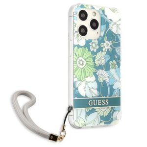 Guess GUHCP13XHFLSN Apple iPhone 13 Pro Max 6,7" žalios spalvos hardcase Flower Strap - Image 4