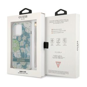 Guess GUHCP13XHFLSN Apple iPhone 13 Pro Max 6,7" žalios spalvos hardcase Flower Strap - Image 8