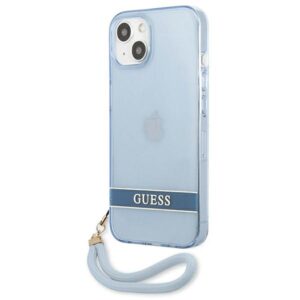 Guess GUHCP13SHTSGSB Apple iPhone 13 mini 5,4" blue kietas dėklas Translucent Stap - Image 2