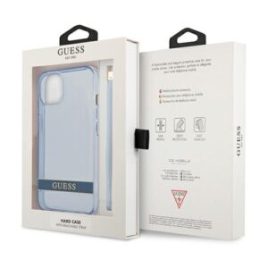 Guess GUHCP13SHTSGSB Apple iPhone 13 mini 5,4" blue kietas dėklas Translucent Stap - Image 8