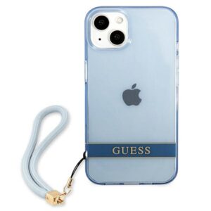 Guess GUHCP13MHTSGSB Apple iPhone 13 / 14 / 15 6.1" blue hardcase Translucent Strap - Image 3
