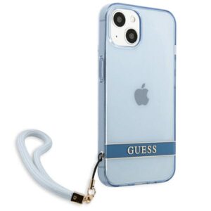 Guess GUHCP13MHTSGSB Apple iPhone 13 / 14 / 15 6.1" blue hardcase Translucent Strap - Image 4