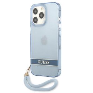 Guess GUHCP13LHTSGSB Apple iPhone 13 Pro / 13 6,1" blue kietas dėklas Translucent Stap - Image 2