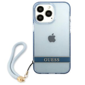 Guess GUHCP13LHTSGSB Apple iPhone 13 Pro / 13 6,1" blue kietas dėklas Translucent Stap - Image 3