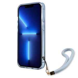 Guess GUHCP13LHTSGSB Apple iPhone 13 Pro / 13 6,1" blue kietas dėklas Translucent Stap - Image 5