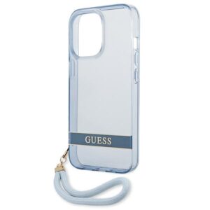 Guess GUHCP13LHTSGSB Apple iPhone 13 Pro / 13 6,1" blue kietas dėklas Translucent Stap - Image 6