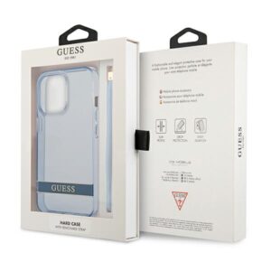 Guess GUHCP13LHTSGSB Apple iPhone 13 Pro / 13 6,1" blue kietas dėklas Translucent Stap - Image 8
