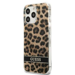 Guess GUHCP13LHSLEOW Apple iPhone 13 Pro / 13 6,1" rudos spalvos kietas dėklas Leopard - Image 2