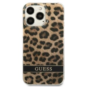 Guess GUHCP13LHSLEOW Apple iPhone 13 Pro / 13 6,1" rudos spalvos kietas dėklas Leopard - Image 3