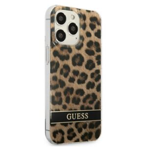 Guess GUHCP13LHSLEOW Apple iPhone 13 Pro / 13 6,1" rudos spalvos kietas dėklas Leopard - Image 4