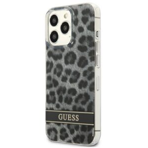 Guess GUHCP13LHSLEOK Apple iPhone 13 Pro / 13 6,1" grey kietas dėklas Leopard - Image 2