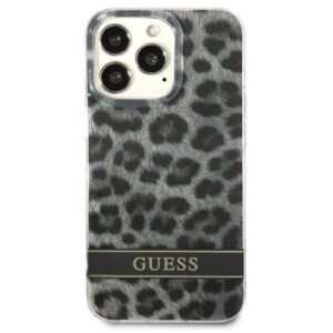 Guess GUHCP13LHSLEOK Apple iPhone 13 Pro / 13 6,1" grey kietas dėklas Leopard - Image 3