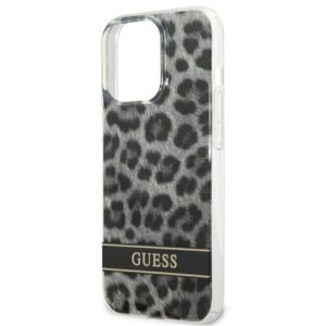 Guess GUHCP13LHSLEOK Apple iPhone 13 Pro / 13 6,1" grey kietas dėklas Leopard - Image 6