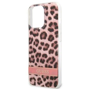 Guess GUHCP13LHSLEOP Apple iPhone 13 Pro / 13 6,1" rožinės spalvos kietas dėklas Leopard - Image 6