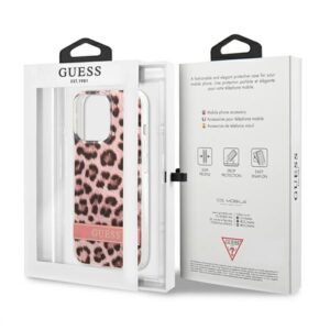 Guess GUHCP13LHSLEOP Apple iPhone 13 Pro / 13 6,1" rožinės spalvos kietas dėklas Leopard - Image 8