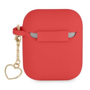 Guess GUA2LSCHSR AirPods dėklas red Silicone Charm Heart Collection - Image 2