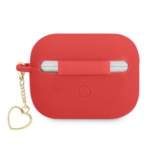 Guess GUAPLSCHSR AirPods Pro dėklas red Silicone Charm Heart Collection - Image 2
