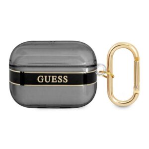 Guess GUAPHHTSK AirPods Pro dėklas juodos spalvos Strap Collection