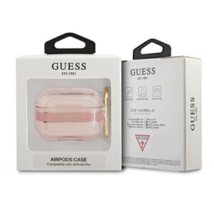 Guess GUAPHHTSP AirPods Pro dėklas rožinės spalvos Strap Collection - Image 3