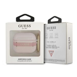 Guess GUA3HHTSP AirPods 3 dėklas rožinės spalvos Strap Collection - Image 3