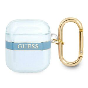 Guess GUA2HHTSB AirPods dėklas mėlynos spalvos Strap Collection - Image 1