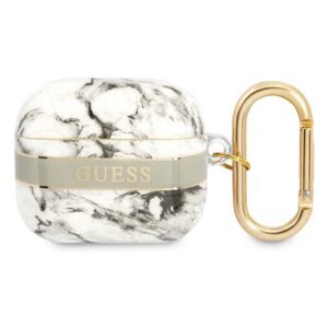 Guess GUA3HCHMAG AirPods 3 dėklas pilkos spalvos Marble Strap Collection