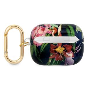 Guess GUAPHHFLB AirPods Pro dėklas mėlynos spalvos Flower Strap Collection - Image 2