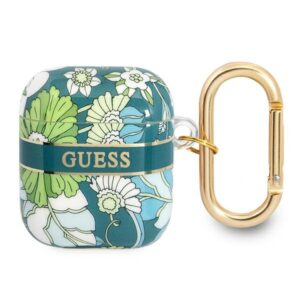 Guess GUA2HHFLN AirPods dėklas žalios spalvos Flower Strap Collection - Image 1