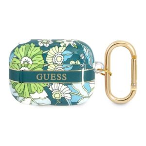 Guess GUAPHHFLN AirPods Pro dėklas žalios spalvos Flower Strap Collection - Image 1
