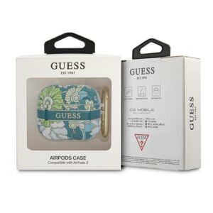 Guess GUA3HHFLN AirPods 3 dėklas žalios spalvos Flower Strap Collection - Image 3
