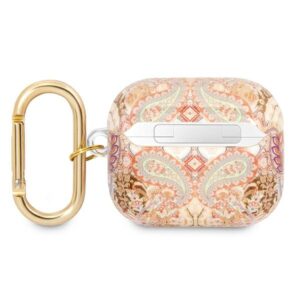 Guess GUA3HHFLD AirPods 3 dėklas aukso spalvos Paisley Strap Collection - Image 2