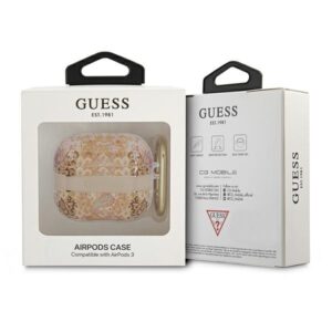 Guess GUA3HHFLD AirPods 3 dėklas aukso spalvos Paisley Strap Collection - Image 3