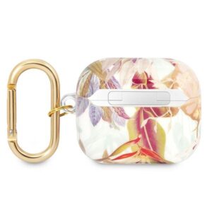 Guess GUA3HHFLU AirPods 3 dėklas violetinės spalvos Flower Strap Collection - Image 2