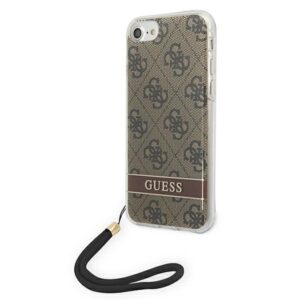 Guess GUOHCI8H4STW Apple iPhone SE 2022 / SE2020 / 7/ 8 brown hardcase 4G Print Strap - Image 2