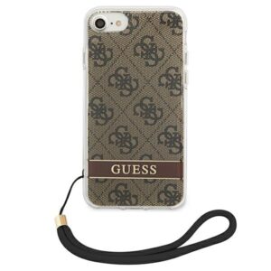 Guess GUOHCI8H4STW Apple iPhone SE 2022 / SE2020 / 7/ 8 brown hardcase 4G Print Strap - Image 3