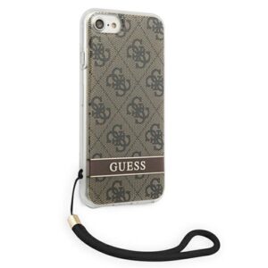 Guess GUOHCI8H4STW Apple iPhone SE 2022 / SE2020 / 7/ 8 brown hardcase 4G Print Strap - Image 4