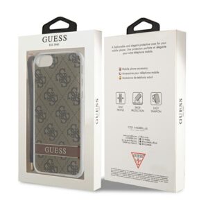 Guess GUOHCI8H4STW Apple iPhone SE 2022 / SE2020 / 7/ 8 brown hardcase 4G Print Strap - Image 8