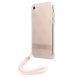Guess GUOHCI8H4STP Apple iPhone SE 2022 / SE2020 / 7/ 8 rožinės spalvos hardcase 4G Print Strap - Image 2