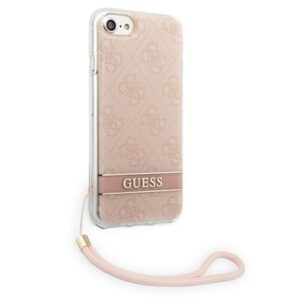 Guess GUOHCI8H4STP Apple iPhone SE 2022 / SE2020 / 7/ 8 rožinės spalvos hardcase 4G Print Strap - Image 4