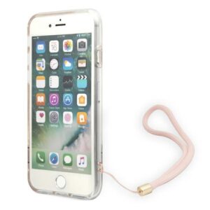 Guess GUOHCI8H4STP Apple iPhone SE 2022 / SE2020 / 7/ 8 rožinės spalvos hardcase 4G Print Strap - Image 5