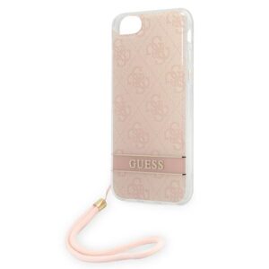 Guess GUOHCI8H4STP Apple iPhone SE 2022 / SE2020 / 7/ 8 rožinės spalvos hardcase 4G Print Strap - Image 6